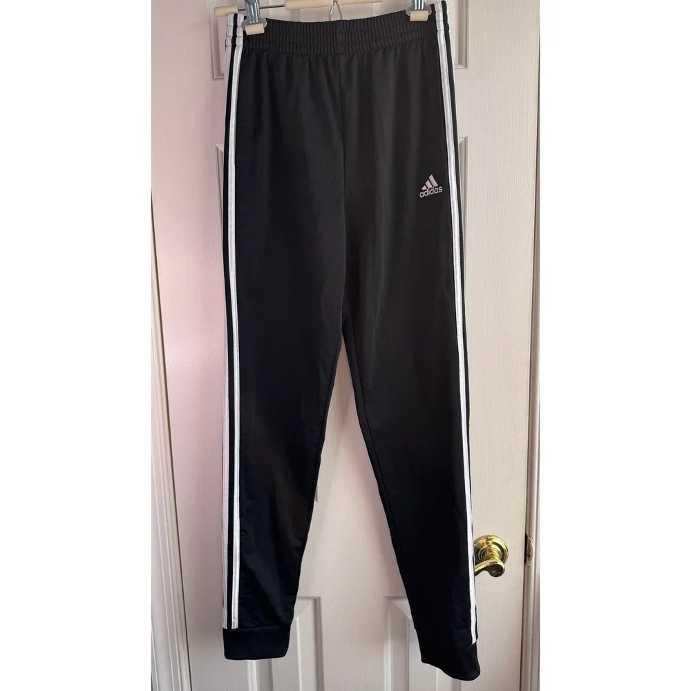 Adidas Tiro Track Pants Estimated Mens Small Black White Stripe Soccer Jogger